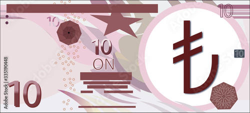 vector illustration of turkish lira