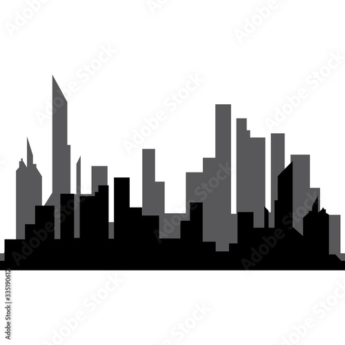 Modern City skyline . city silhouette. vector illustration in flat design