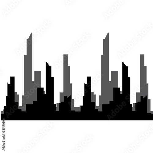 Modern City skyline . city silhouette. vector illustration in flat design