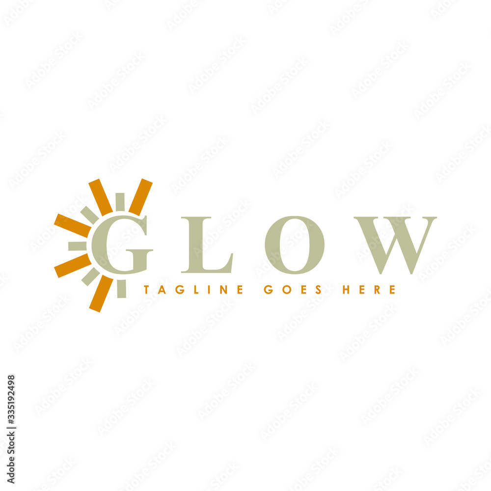 creative glow logo design, vector creative glow logo design, vector