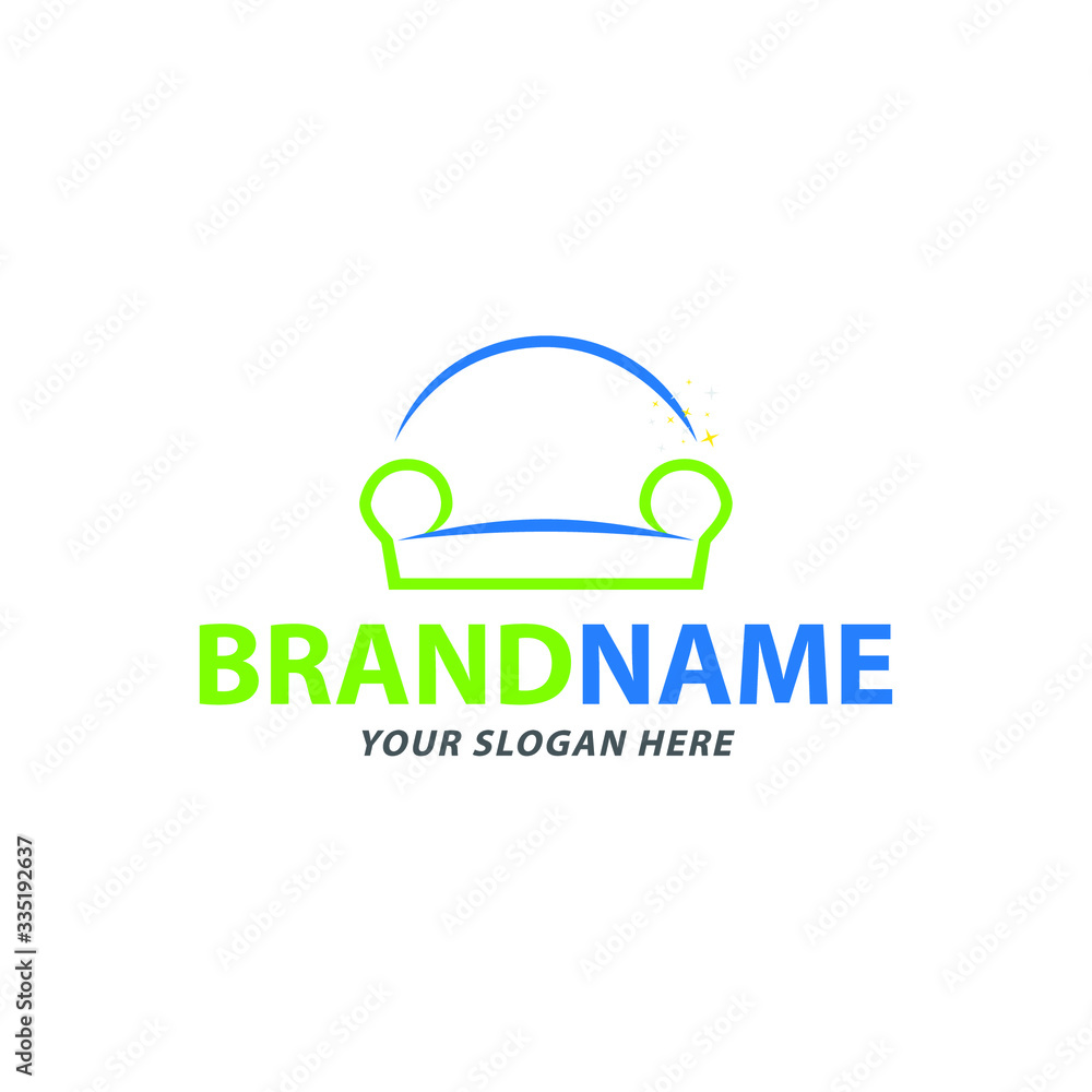 Fototapeta premium creative couch logo design, vector