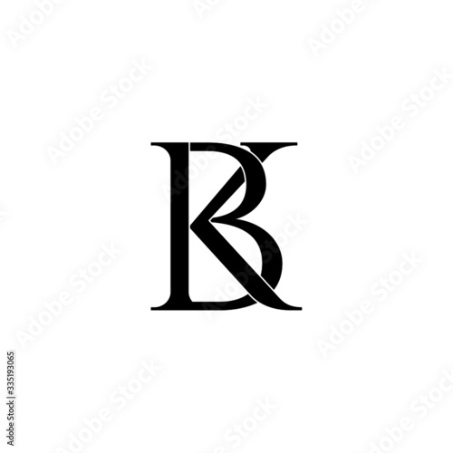 kb letter original monogram logo design