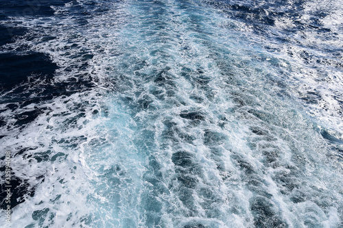 Slipstream behind a Samothraki ferry