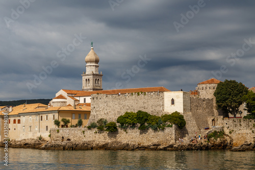 Fortifications of Krk town, capital of Krk island, Croatia