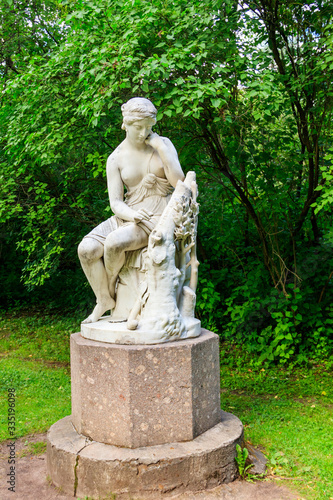 Marble statue Erminia in Pavlovsk park, Russia © olyasolodenko