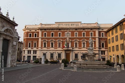 Negroboni palace on Piazza Paolo VI, Brescia, Lombardy, Italy. © daisy_y