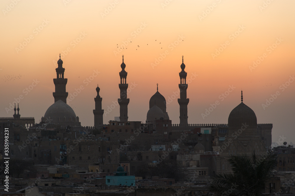 エジプト　カイロの夕焼け