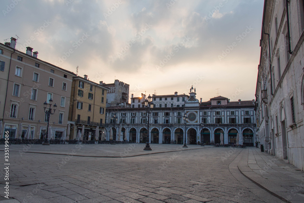 Piazza della Loggia, Brescia Old Town, Lombardy, Italy.