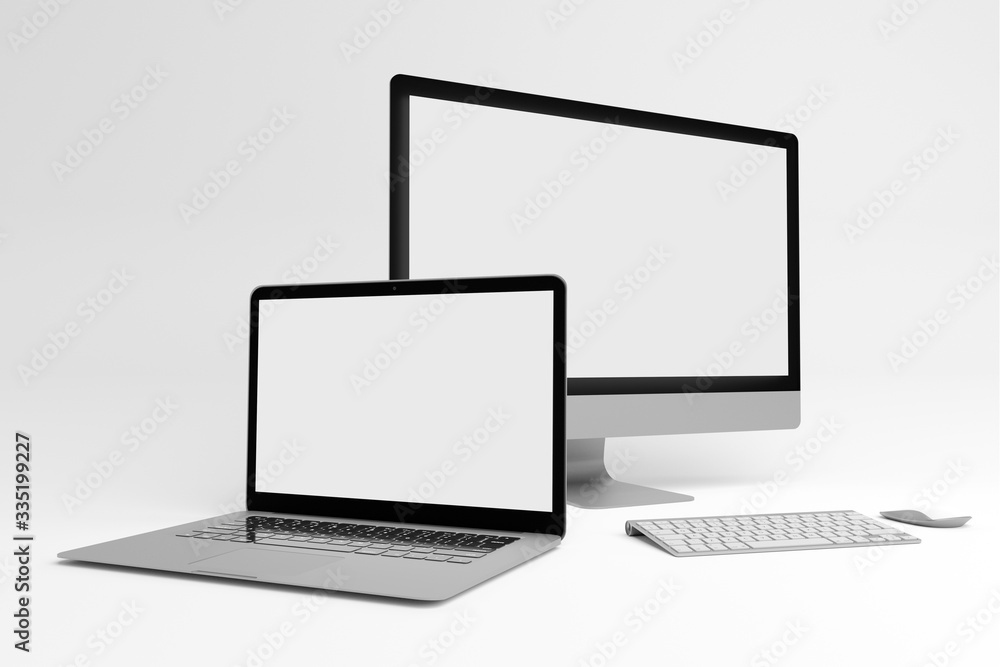 Mock up of device - 3d rendering Mock up of device - 3d rendering