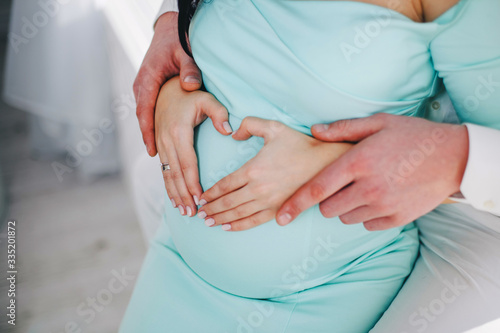 Wallpaper Mural folded four-hearted heart on stomach Torontodigital.ca
