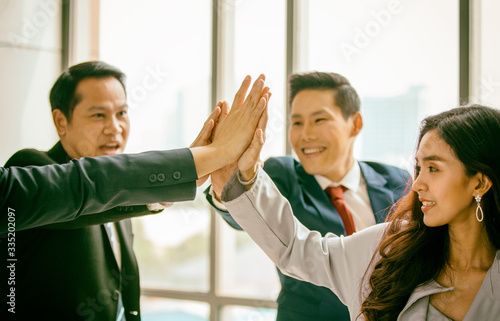 business team celebrating success