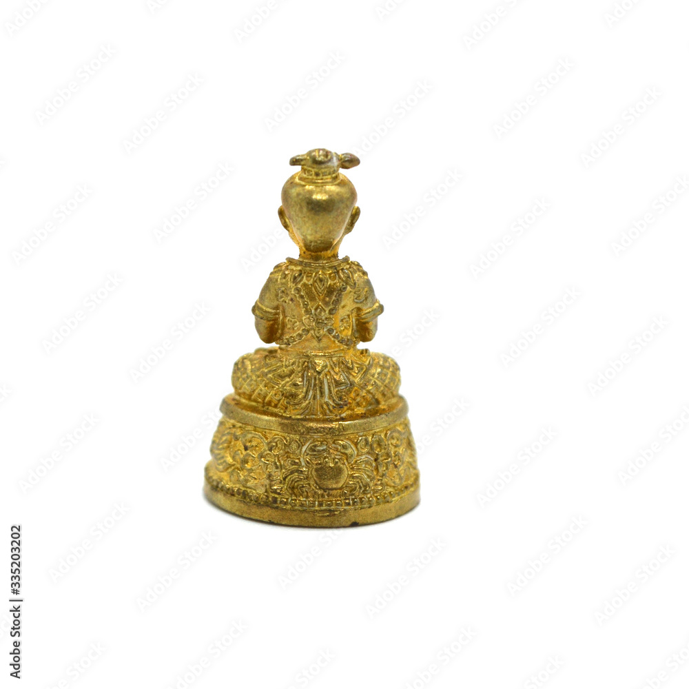 small buddha image used as amulets pendant,thai monk amulet on white image background small buddha image used as amulets pendant,thai monk amulet on white image background