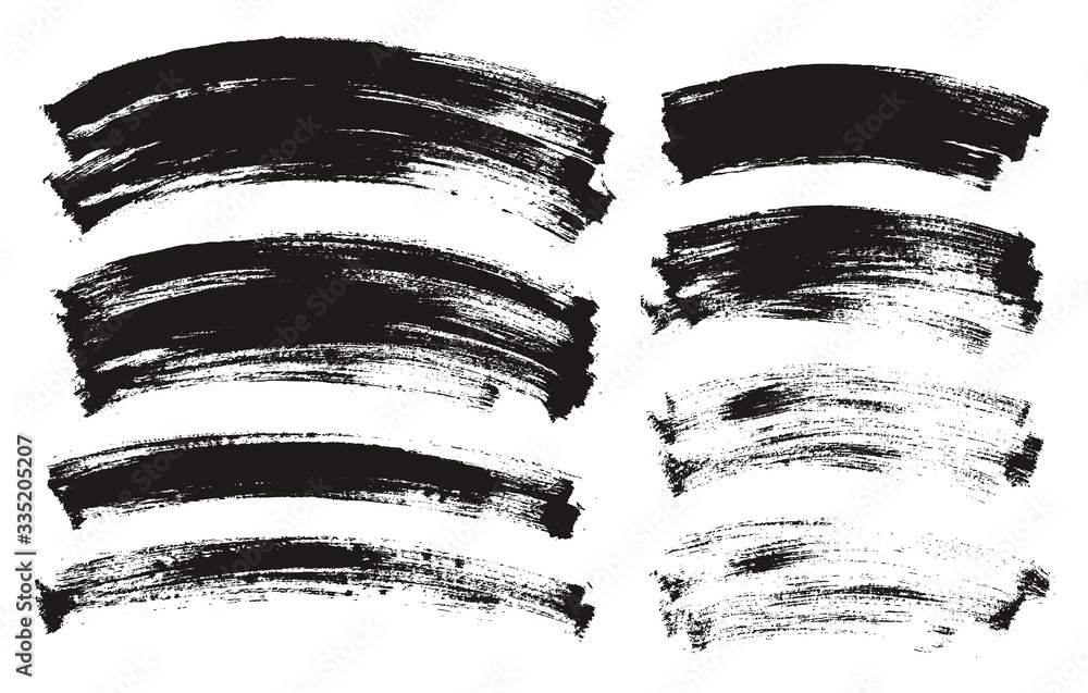 Flat Paint Brush Thin Curved Background High Detail Abstract Vector Background Mix Set Flat Paint Brush Thin Curved Background High Detail Abstract Vector Background Mix Set