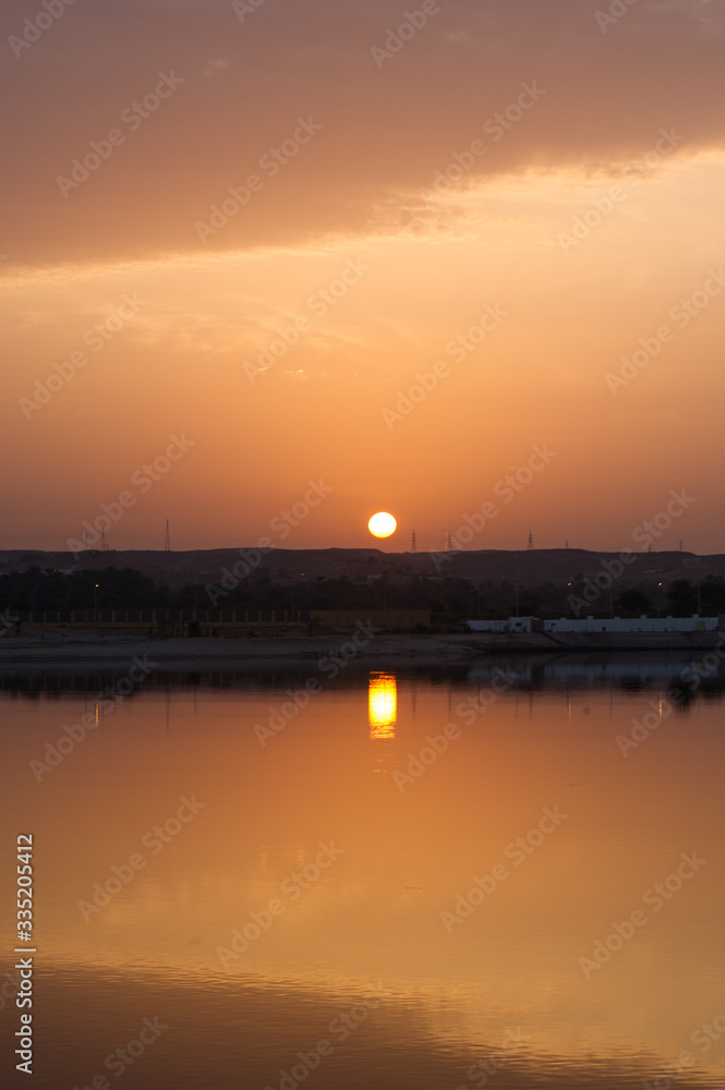 ナイル川の夕日