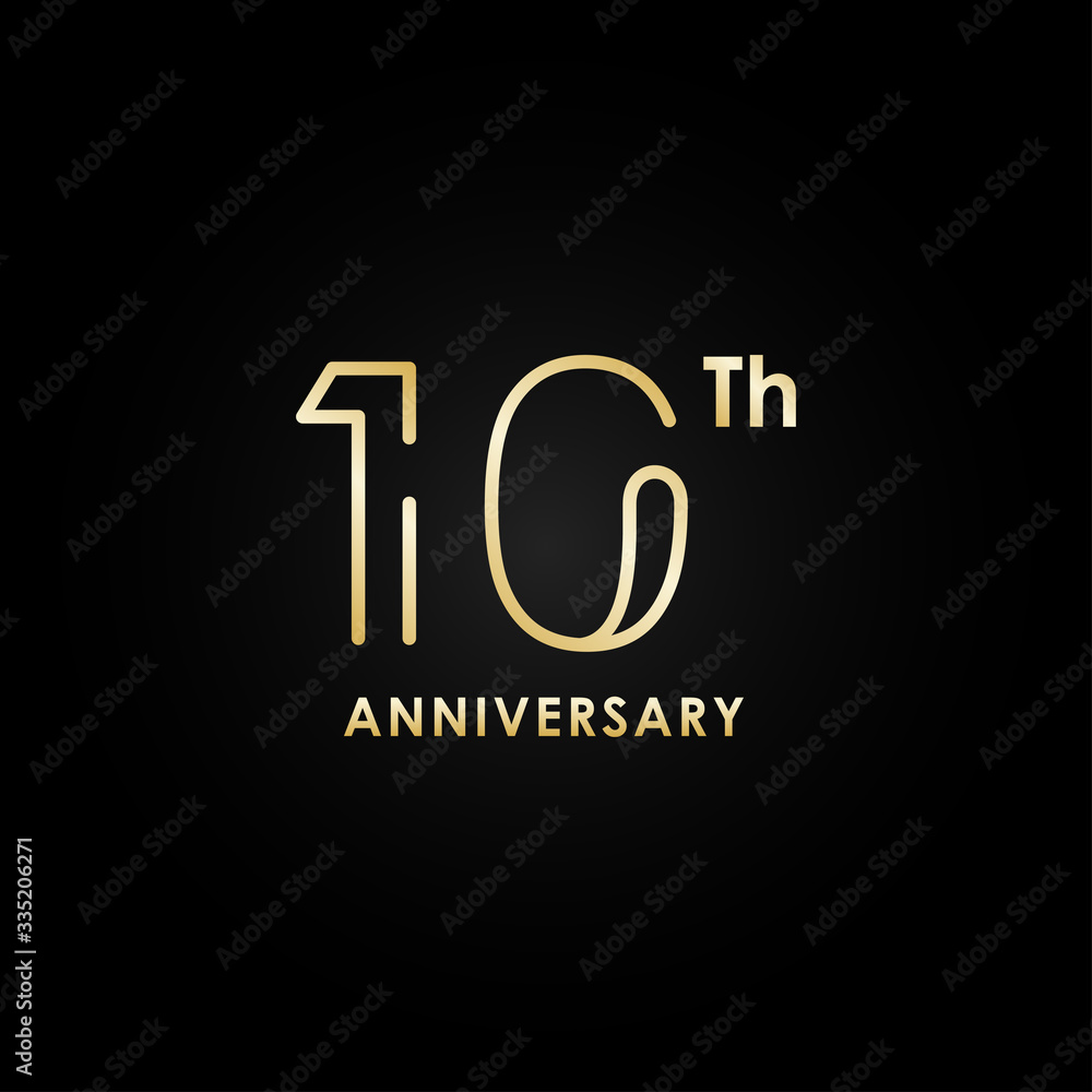 Anniversary Gold Number Vector Design Anniversary Gold Number Vector Design