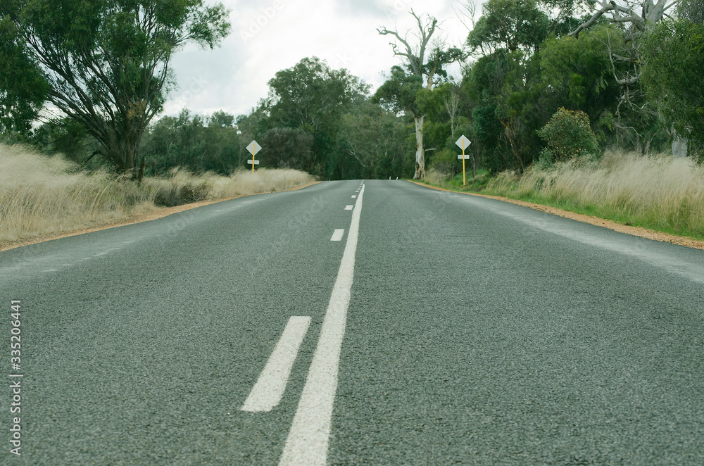 Empty road leading somewhere