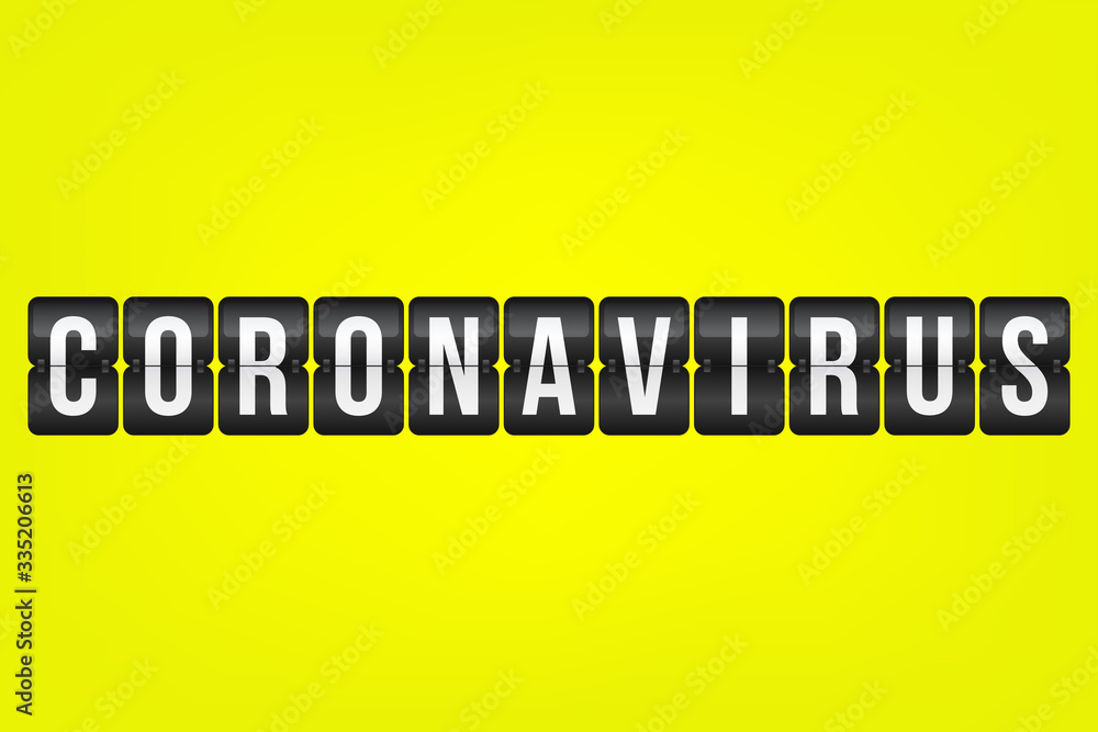 Coronavirus, Covid-19 scoreboard vector. Yellow black and white illustration for pandemic, global disease, information, design element, icon, sign, quarantine Coronavirus, Covid-19 scoreboard vector. Yellow black and white illustration for pandemic, global disease, information, design element, icon, sign, quarantine