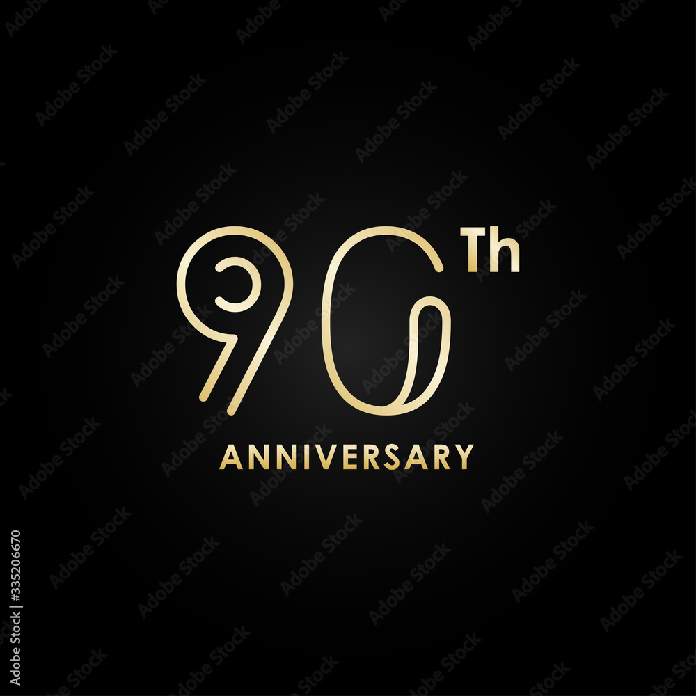 Anniversary Gold Number Vector Design Anniversary Gold Number Vector Design