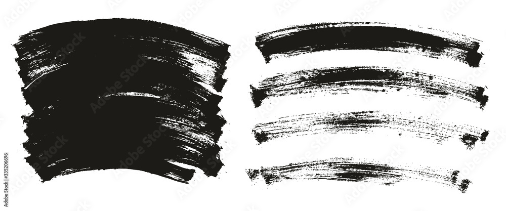 Flat Paint Brush Thin Curved Background High Detail Abstract Vector Background Mix Set Flat Paint Brush Thin Curved Background High Detail Abstract Vector Background Mix Set