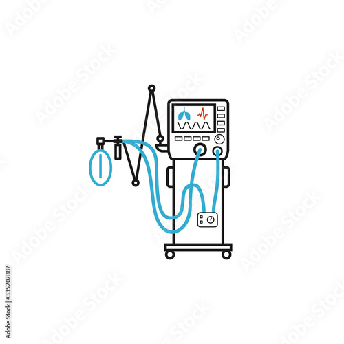 Medical ventilator icon. Vector