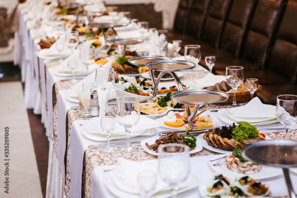 Fototapeta premium Long table at the wedding