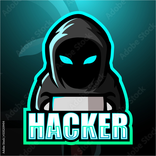 Hacker mascot esport logo design