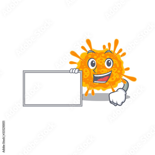 nobecovirus cartoon character design style with board
