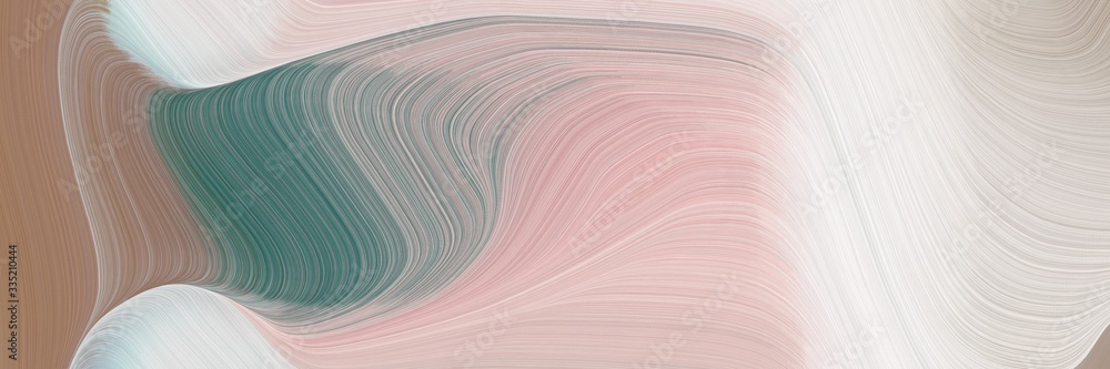 landscape banner with waves. abstract waves design with pastel gray, light gray and dim gray color