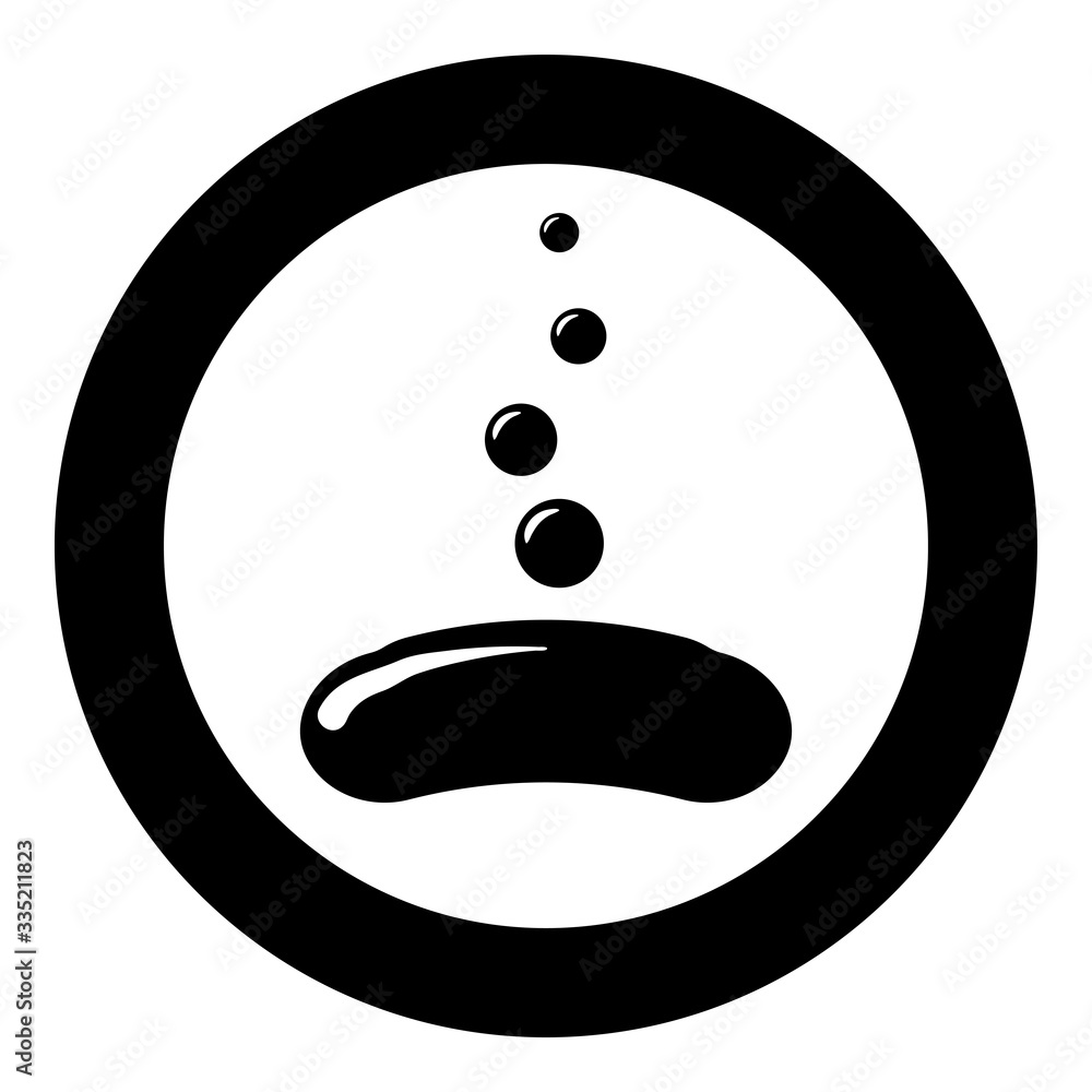 Fototapeta premium Soap with bubbles view bar icon in circle round black color vector illustration flat style image