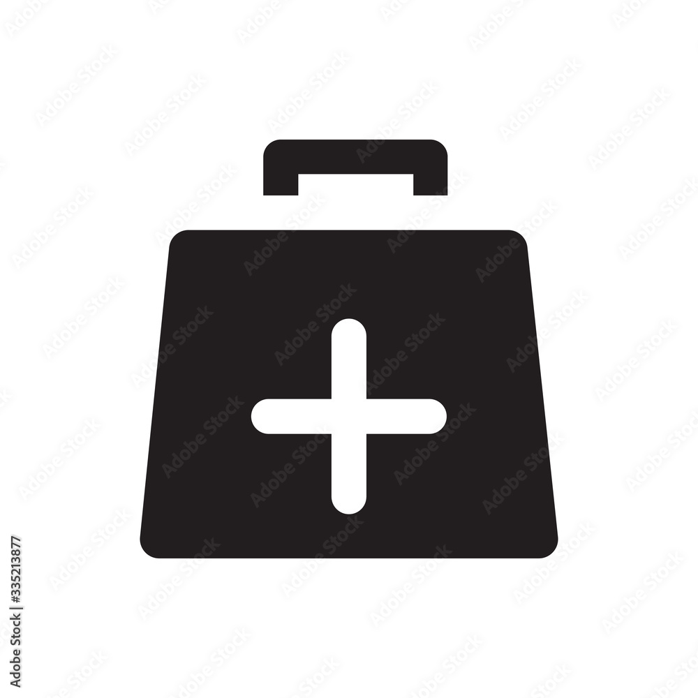 First aid kit vector icon, simple sign for web site and mobile app. First aid kit vector icon, simple sign for web site and mobile app.