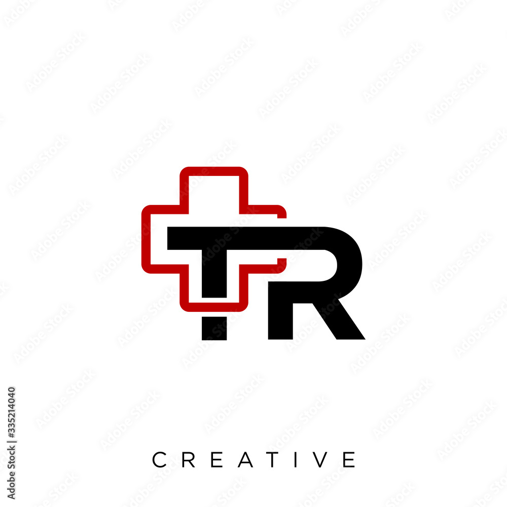 Obraz premium tr logo design vector icon