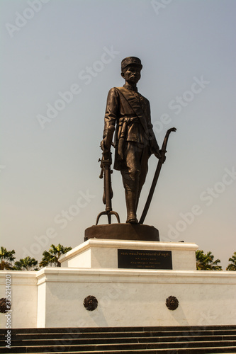 King Mongkut (Rama IV) Monument is in Rajabhakti park in Prachuap Khiri Khan Province of Thailand photo