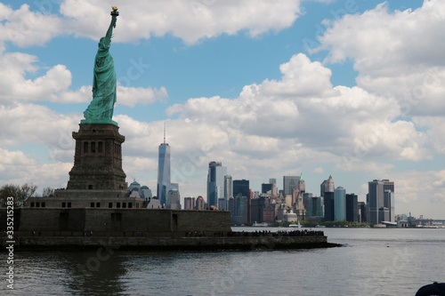 Photography statue of liberty from ellis island