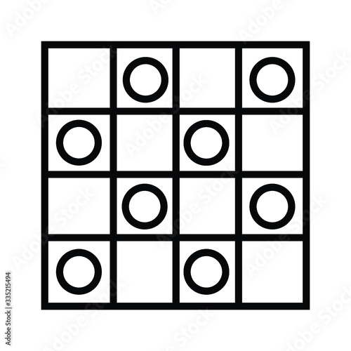 Checkers icon vector illustration photo
