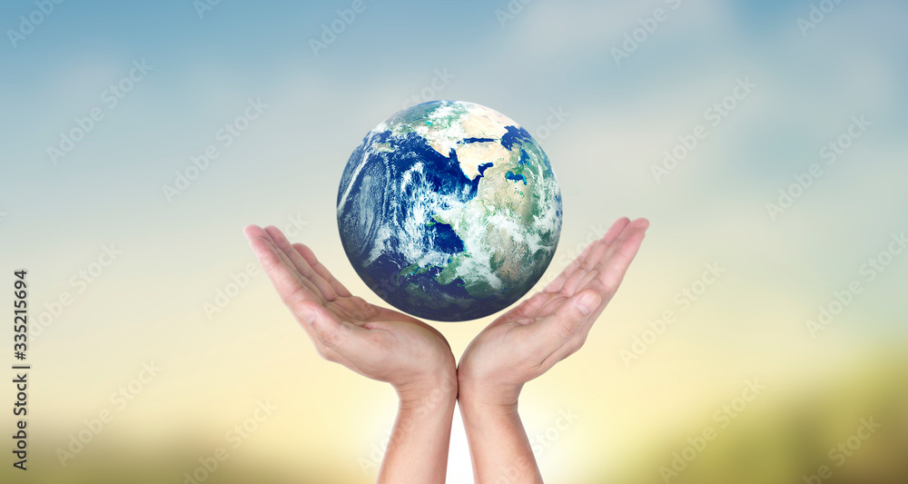 Globe , earth in human hand, holding our planet glowing. image provided by Nasa Globe , earth in human hand, holding our planet glowing. image provided by Nasa
