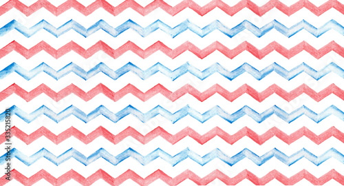 multi-colored watercolor curved stripes, zigzag, marine theme, watercolor background