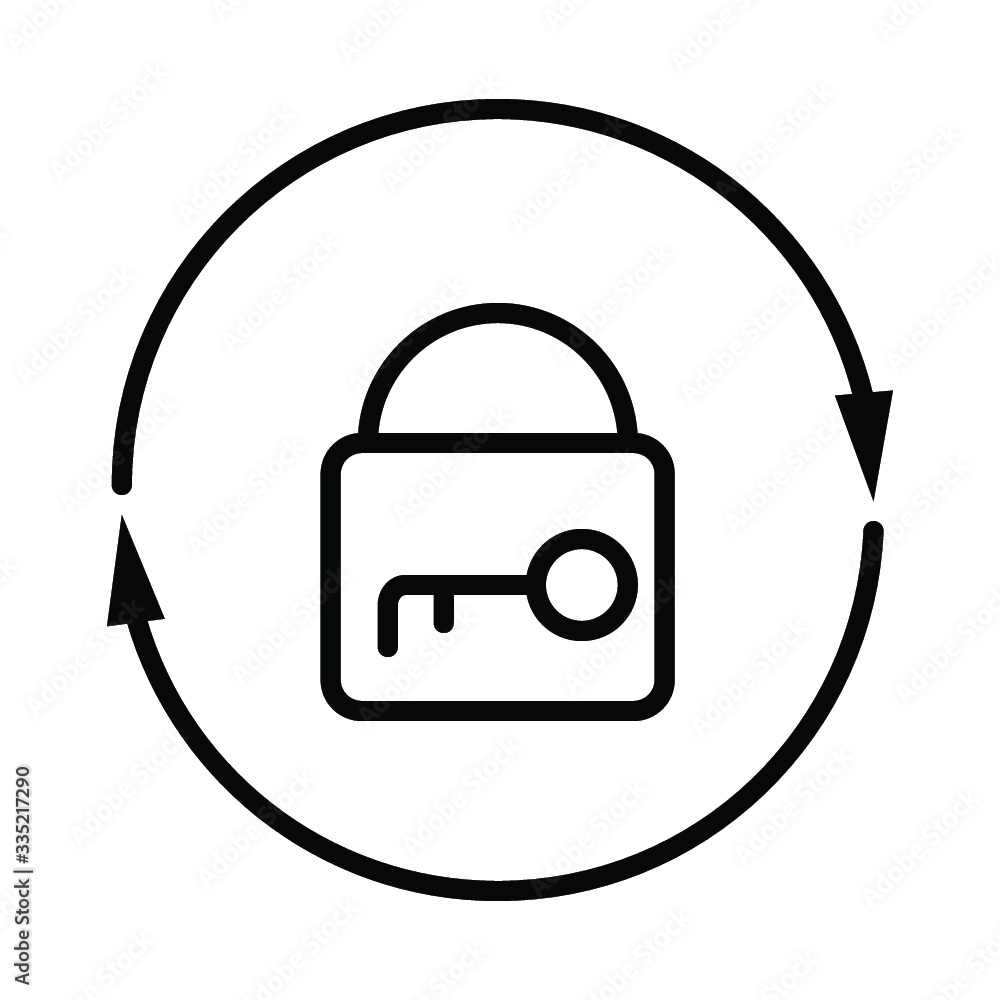 Secure password vector icon for web and mobile Secure password vector icon for web and mobile