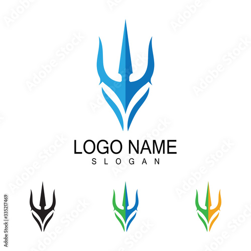Trident Logo icon Template vector