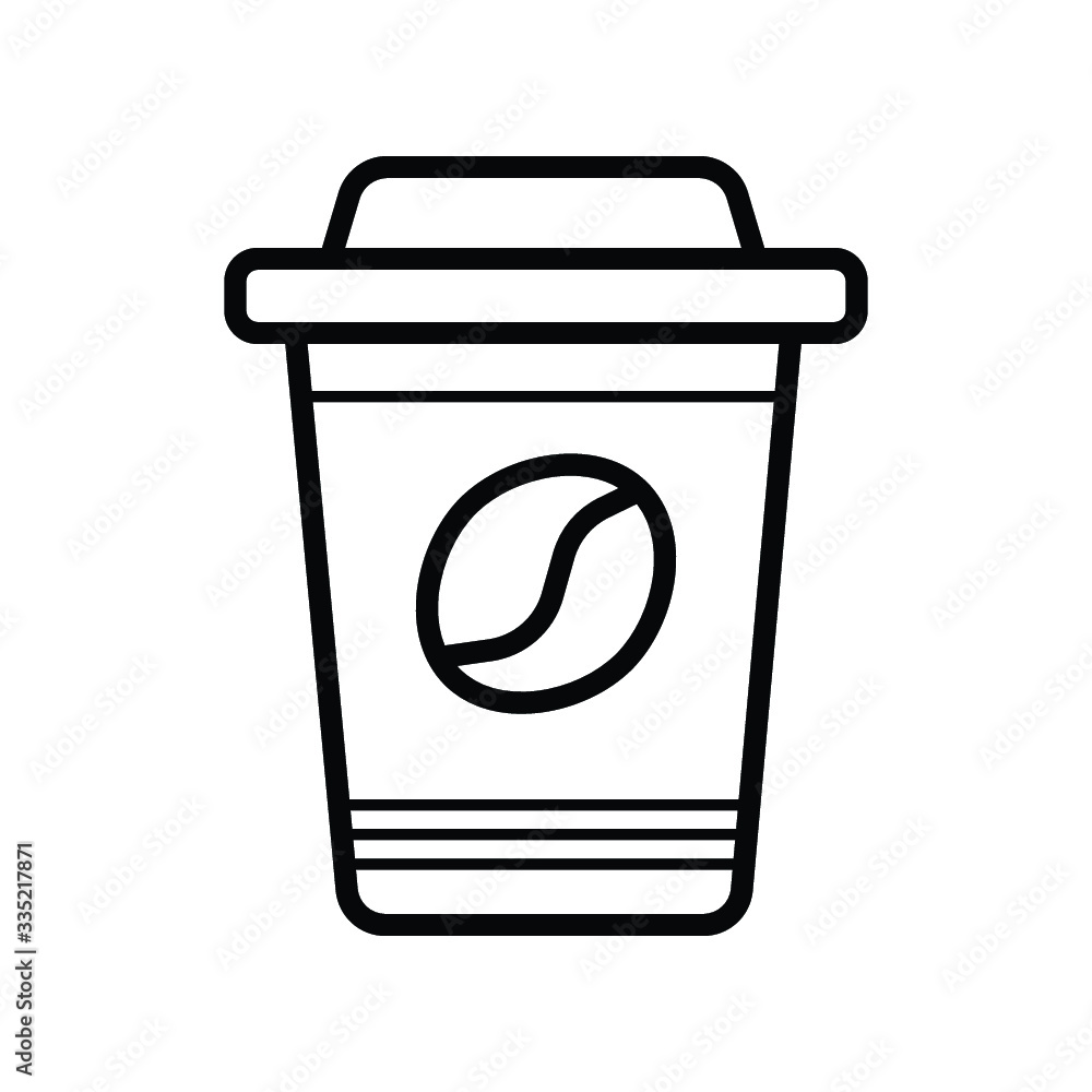 Disposable coffee cup icon vector
Disposable coffee cup icon vector