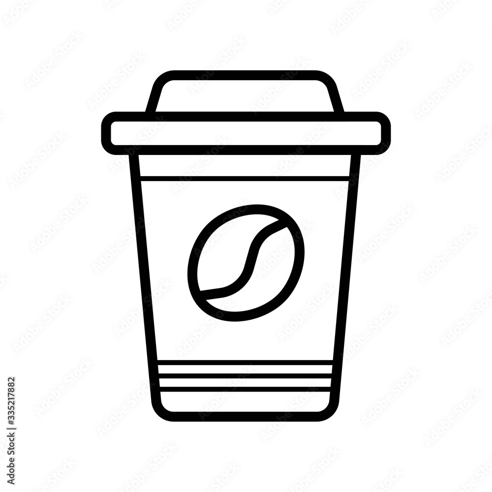 Disposable coffee cup icon vector Disposable coffee cup icon vector