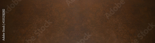 Old brown colored vintage abstract painted background texture banner panorama, with space for text 