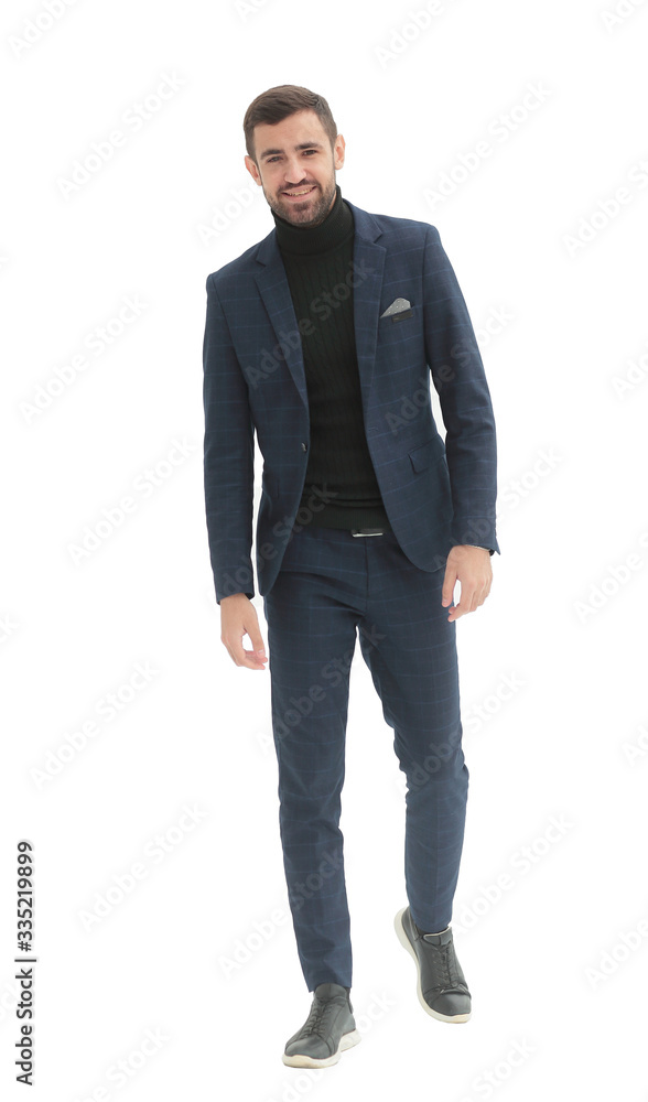 in full growth. confident business man . isolated on white in full growth. confident business man . isolated on white