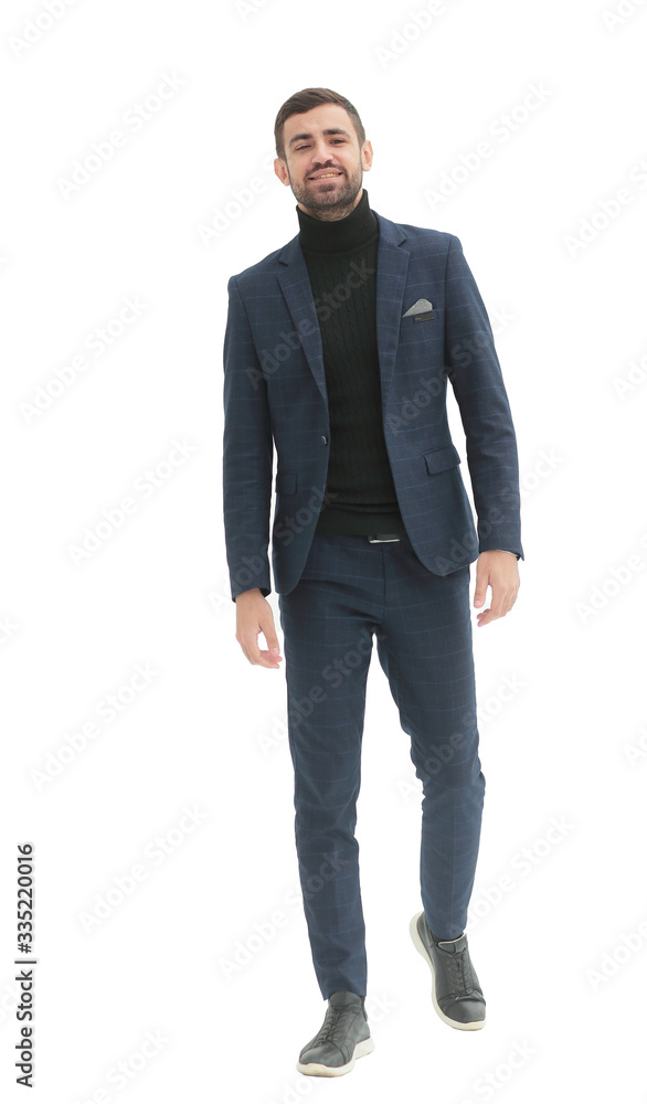 in full growth. confident business man . isolated on white in full growth. confident business man . isolated on white
