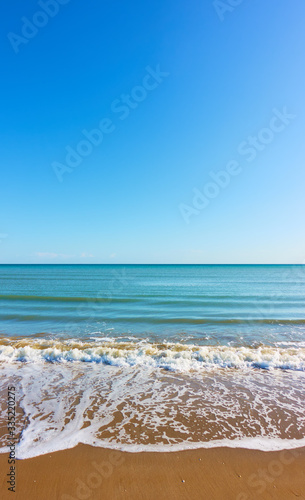 Fototapeta Naklejka Na Ścianę i Meble -  Sea surf and sandy beach