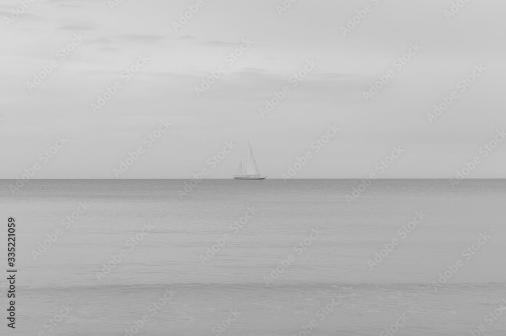 sailing boat in the mediterranean sea 