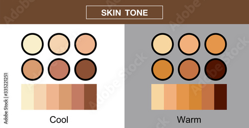 skin tone, color palette set , vector design