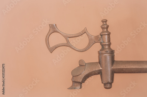 Antique copper faucet. Antique copper faucet from a samovar, kitchen utensils for making tea