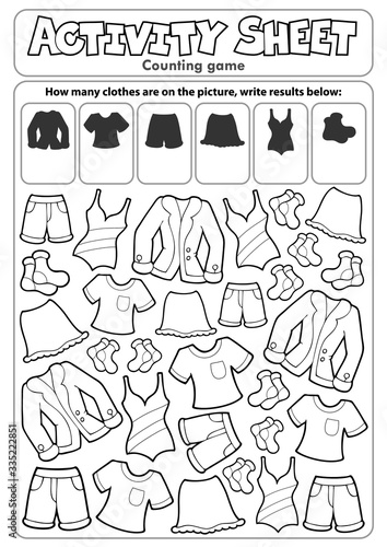 Activity sheet counting game 3