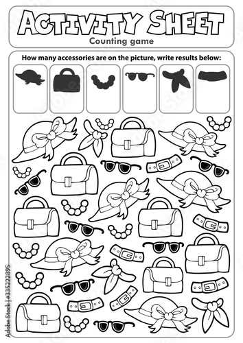 Activity sheet counting game 4