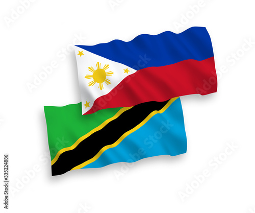Free Download Flags of Tanzania and Philippines on a white background - GFXLoad